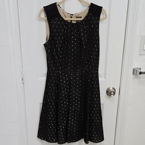 Vince Camuto Black and Cream Dress
